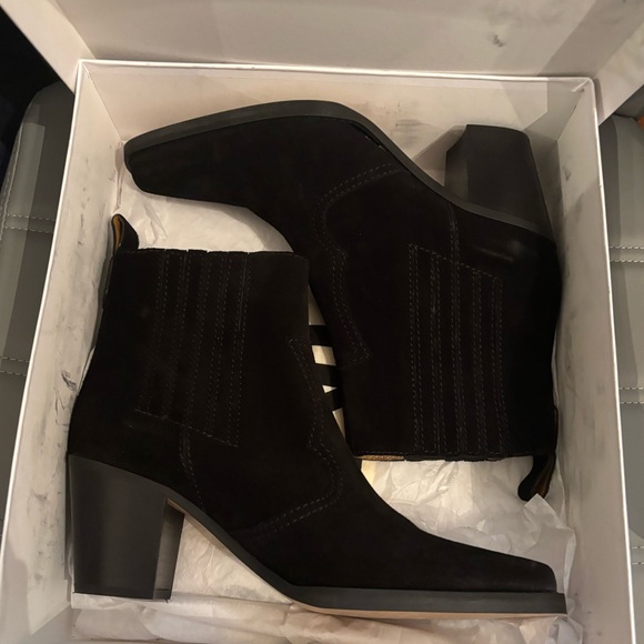 GANNI Black Suede Western Boot - Picture 1 of 4